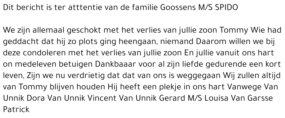 TOMMY GOOSSENS