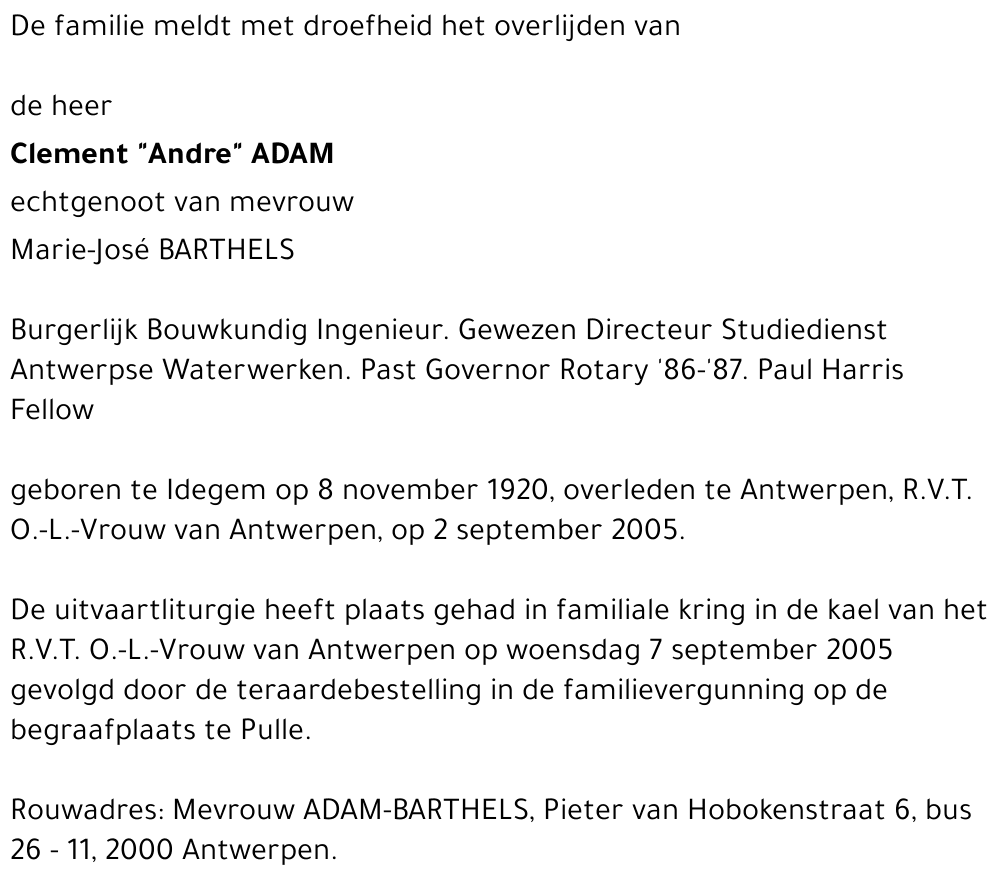 ANDRE ADAM