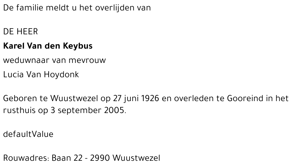 Carolus Van den Keybus