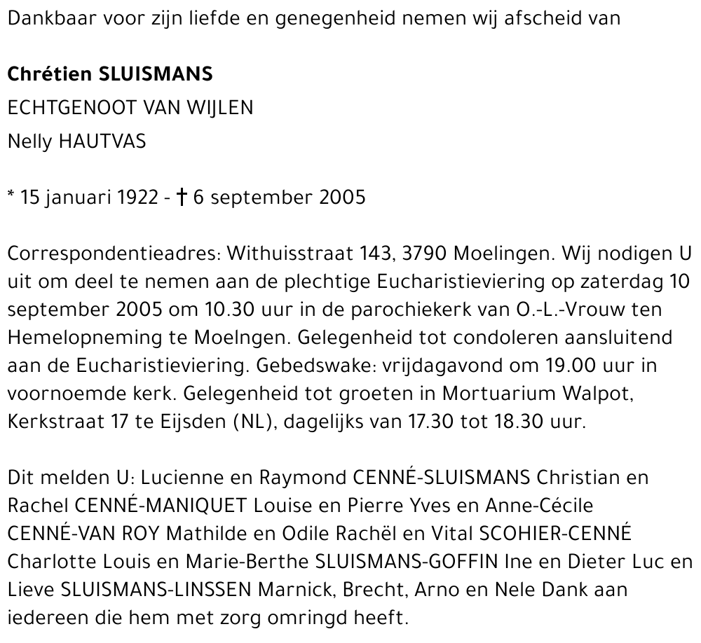 Chrétien Sluismans