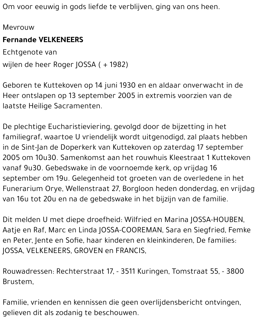 Fernande Velkeneers