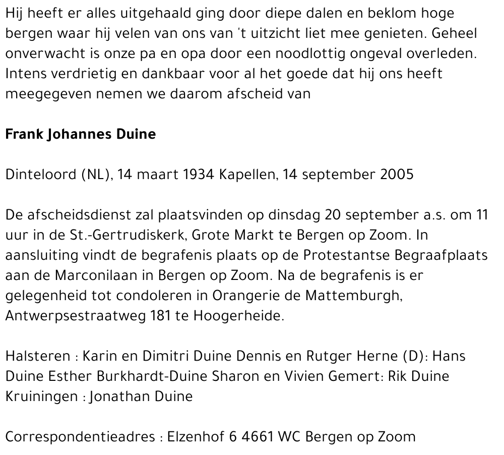 Frank Johannes Duine