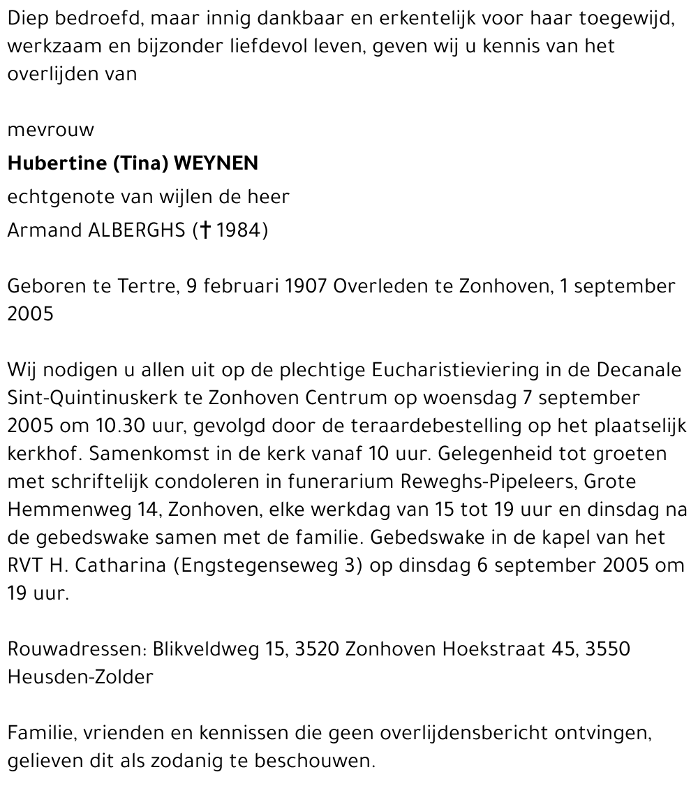 Hubertine Weynen