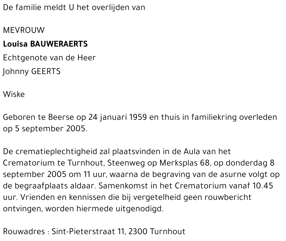 Louisa BAUWERAERTS