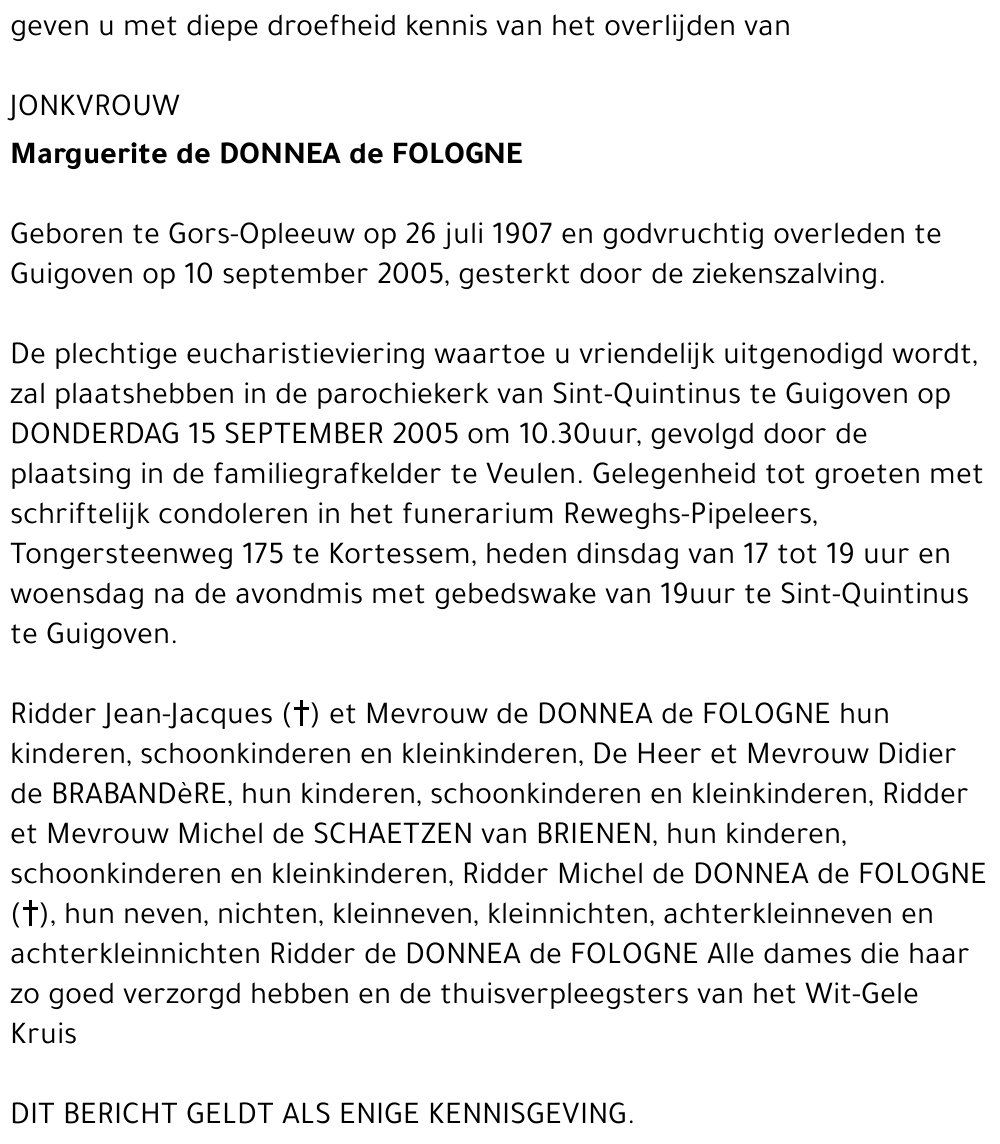 Marguerite de Donnea