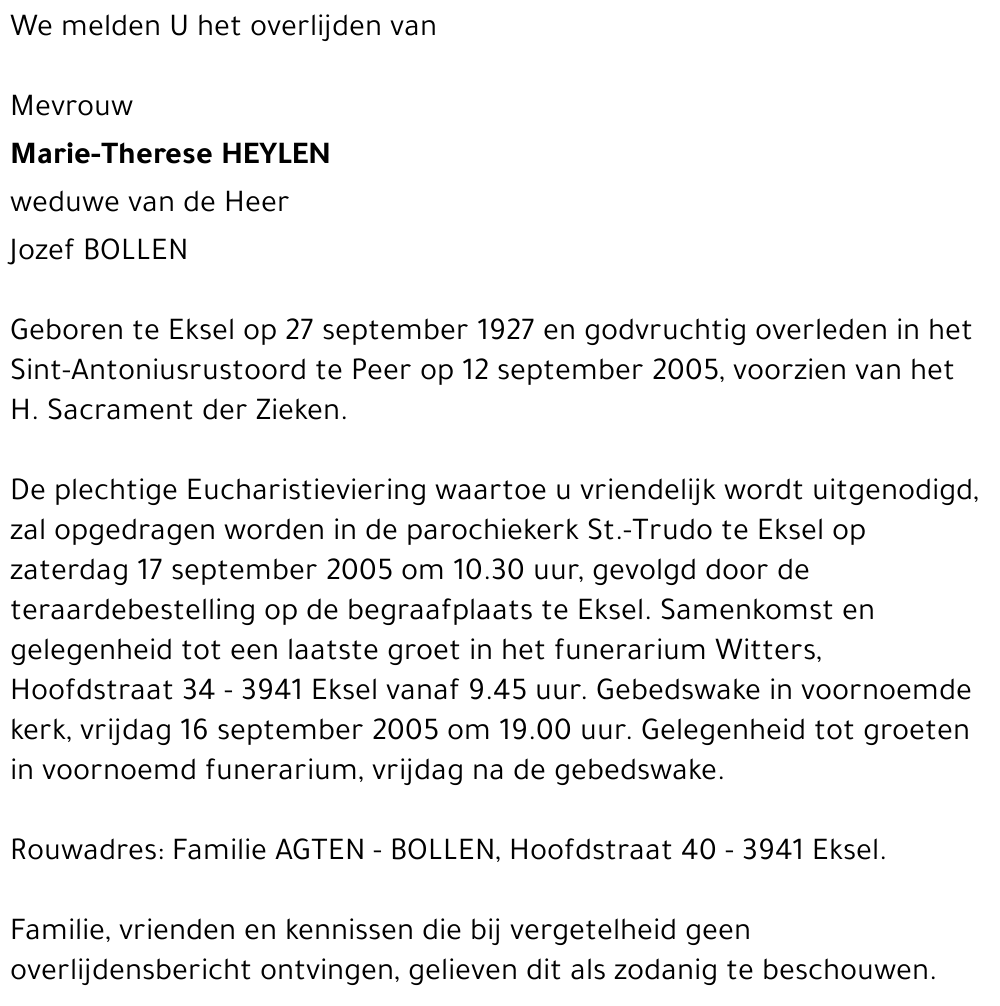 Marie-Therese HEYLEN