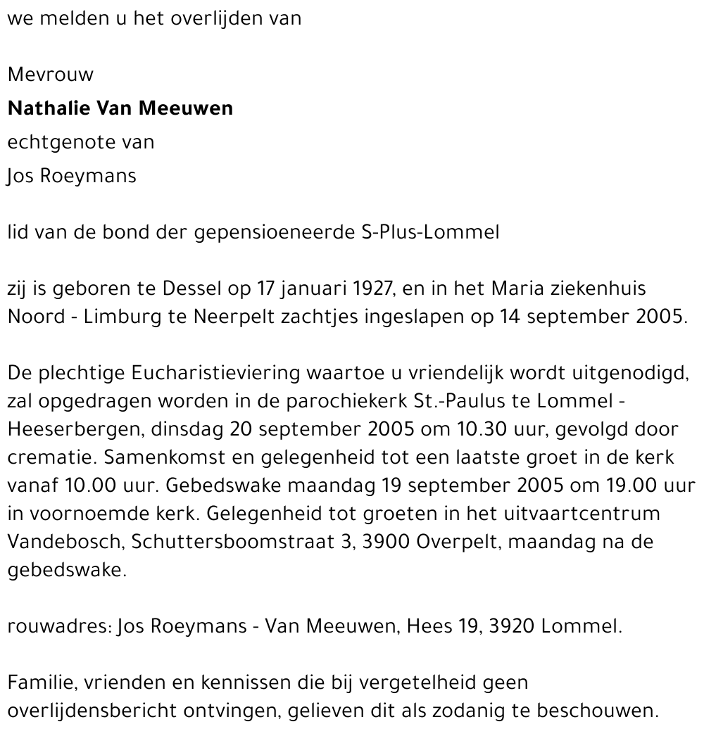 Nathalie Van Meeuwen