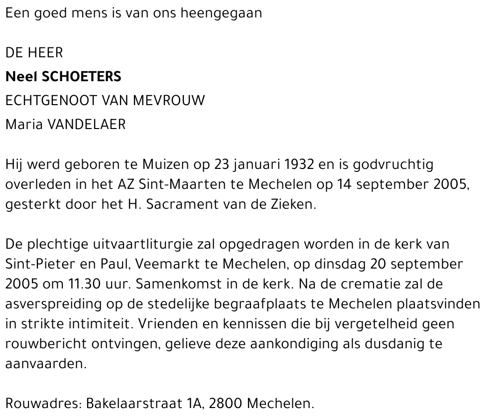 NEEL SCHOETERS