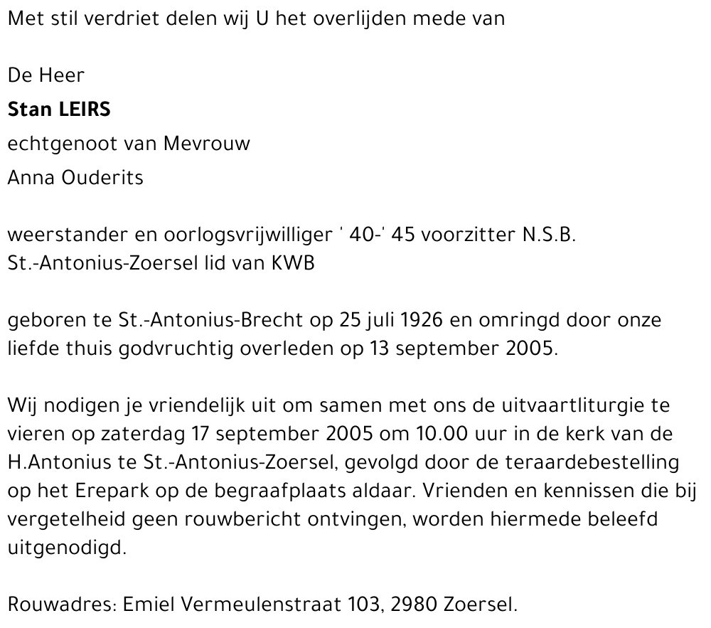 Stan LEIRS