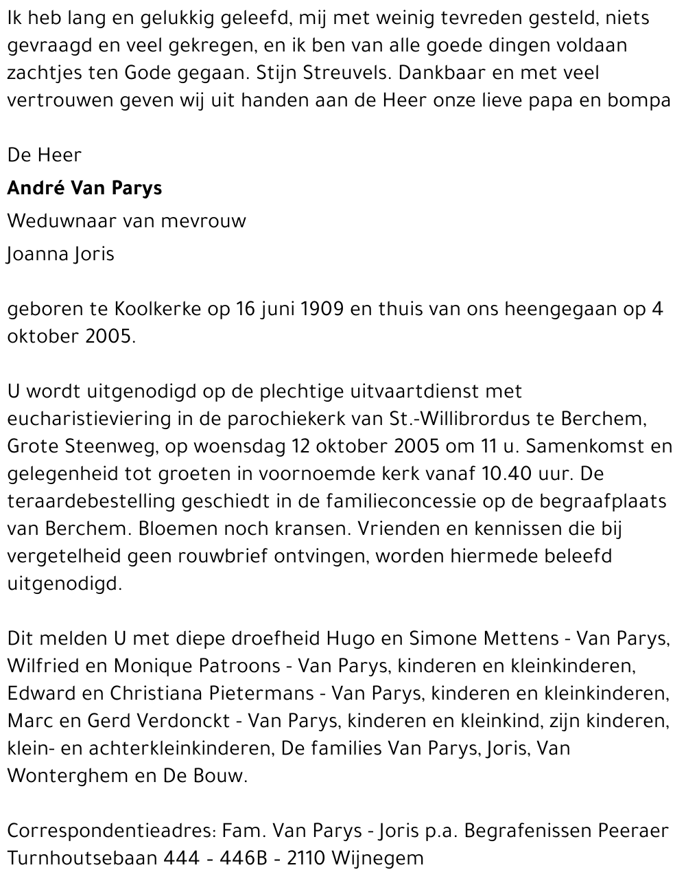 André Van Parijs