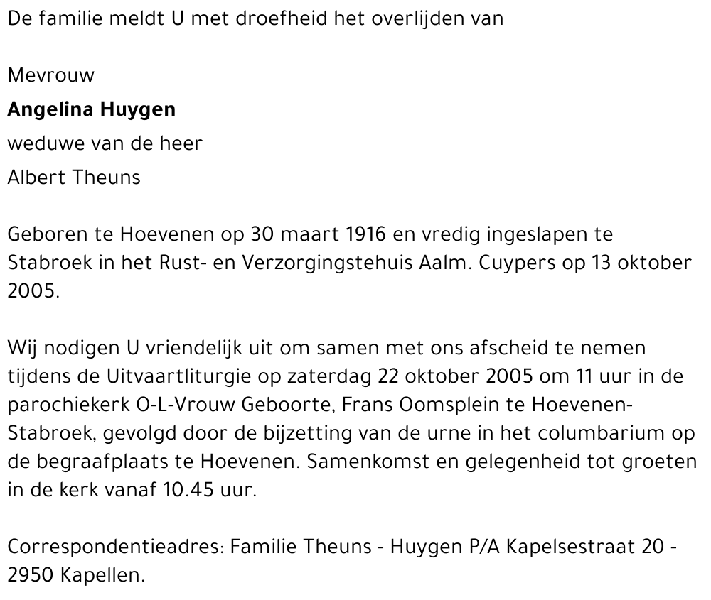 Angelina Huygen
