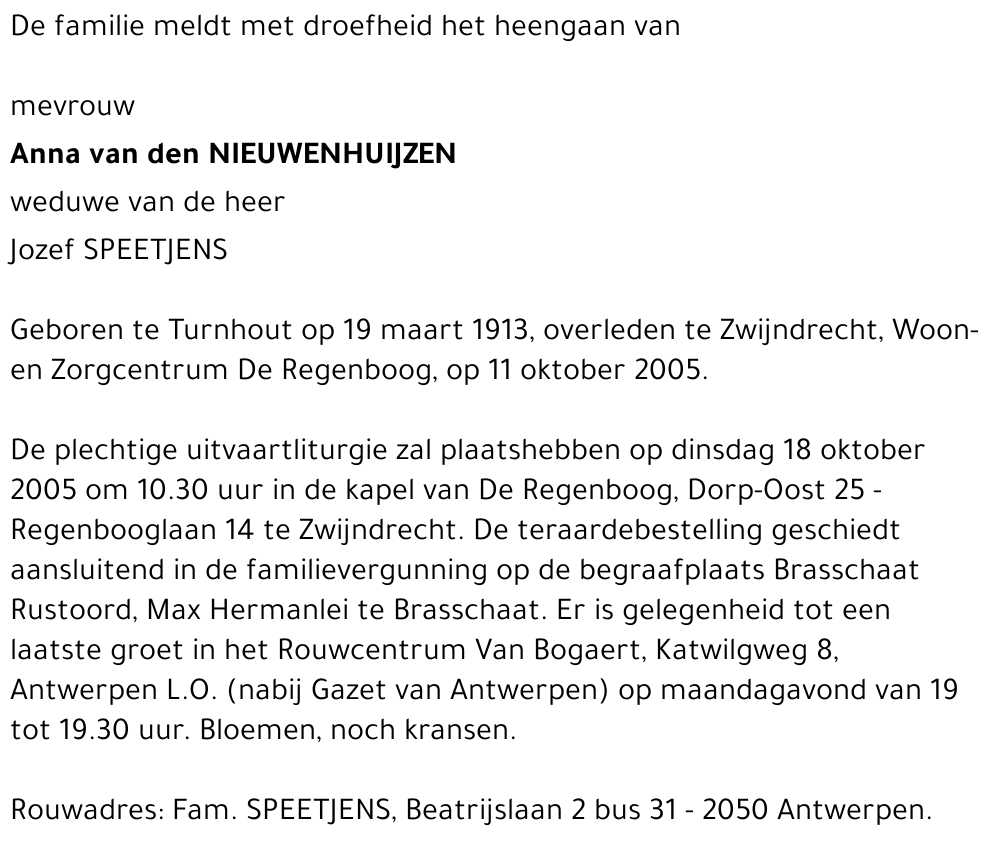 anna van den Nieuwenhuijzen