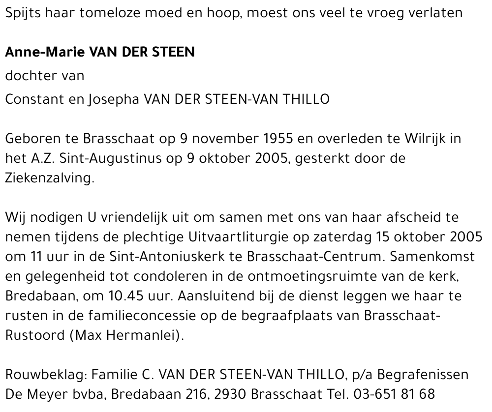 Anne-Marie Van Der Steen