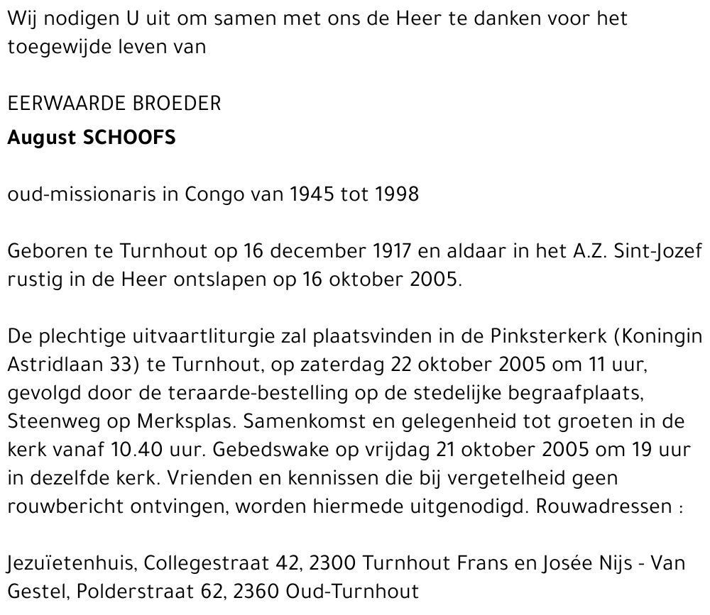 August SCHOOFS