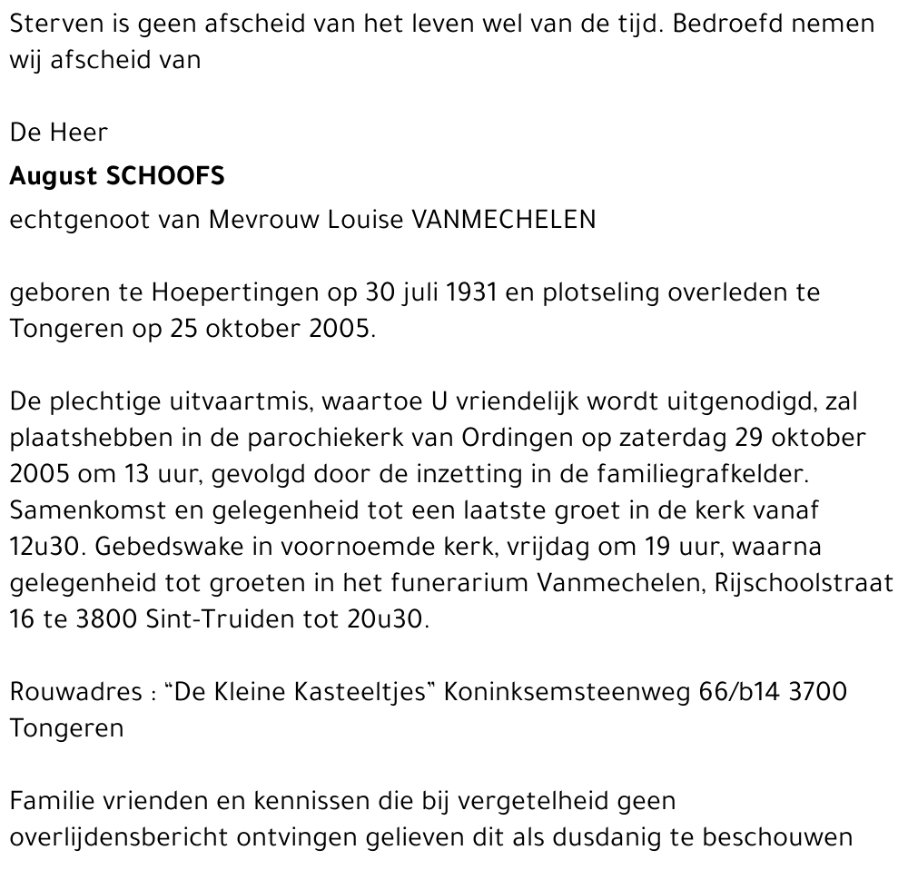 August Schoofs