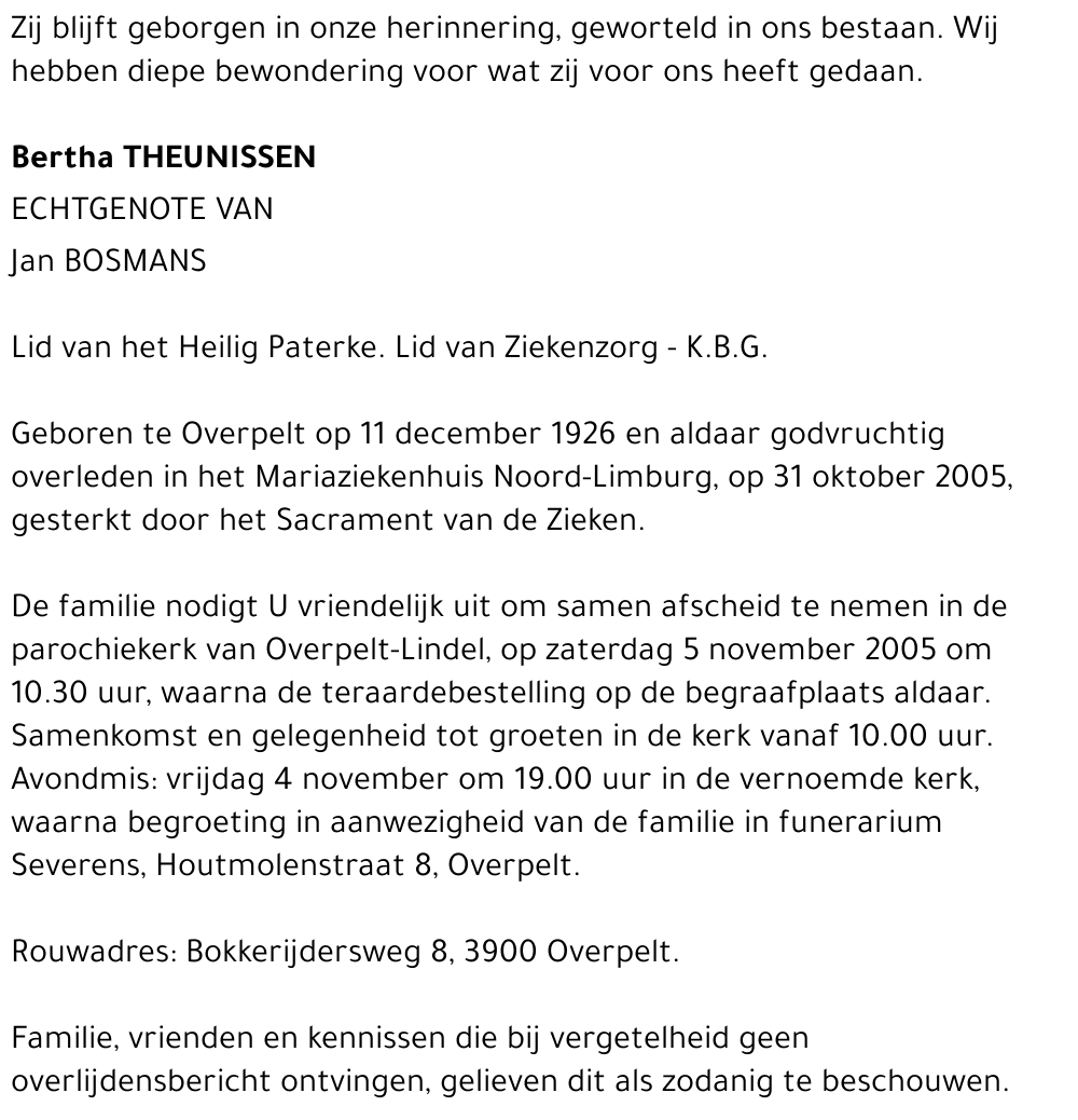 Bertha Theunissen