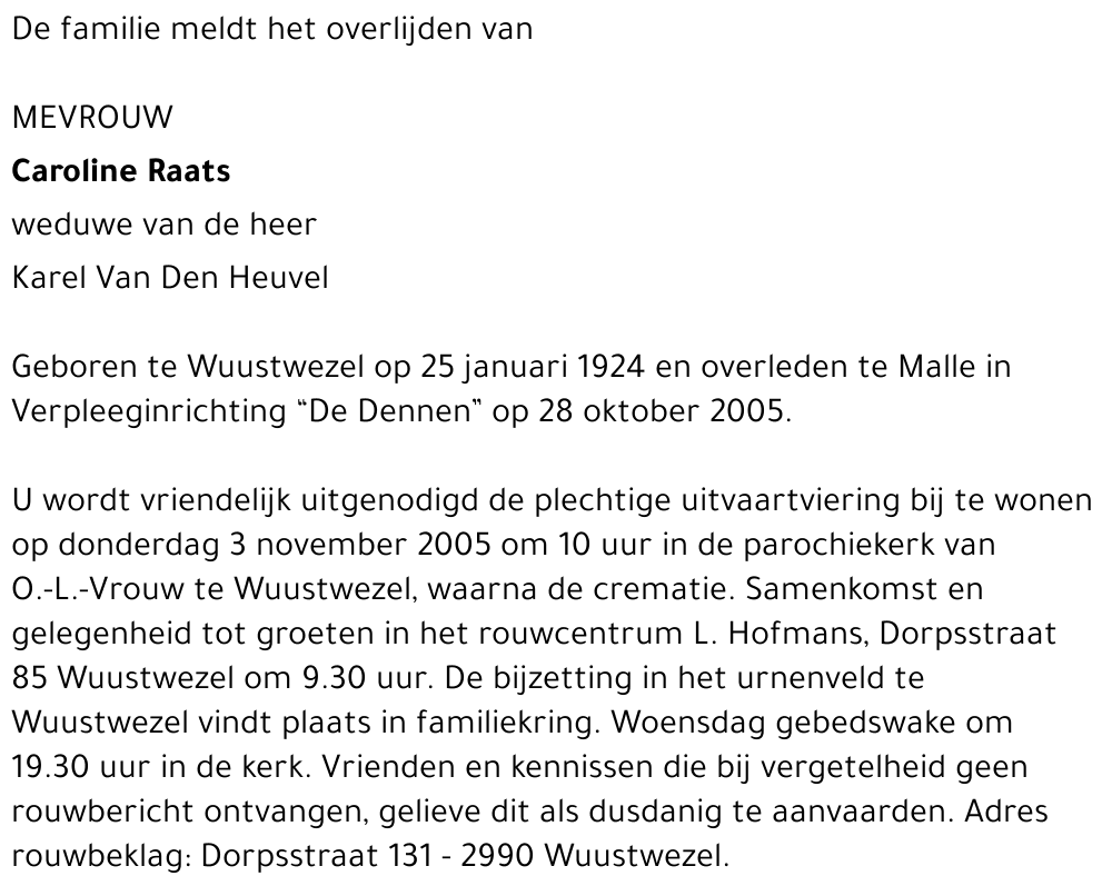 Caroline Raats