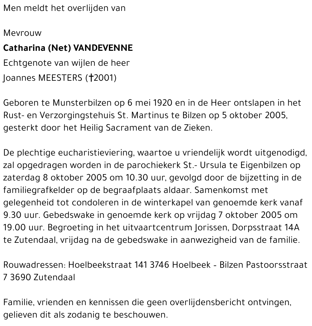 Catharina Vandevenne