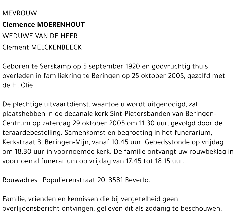 Clemence Moerenhout