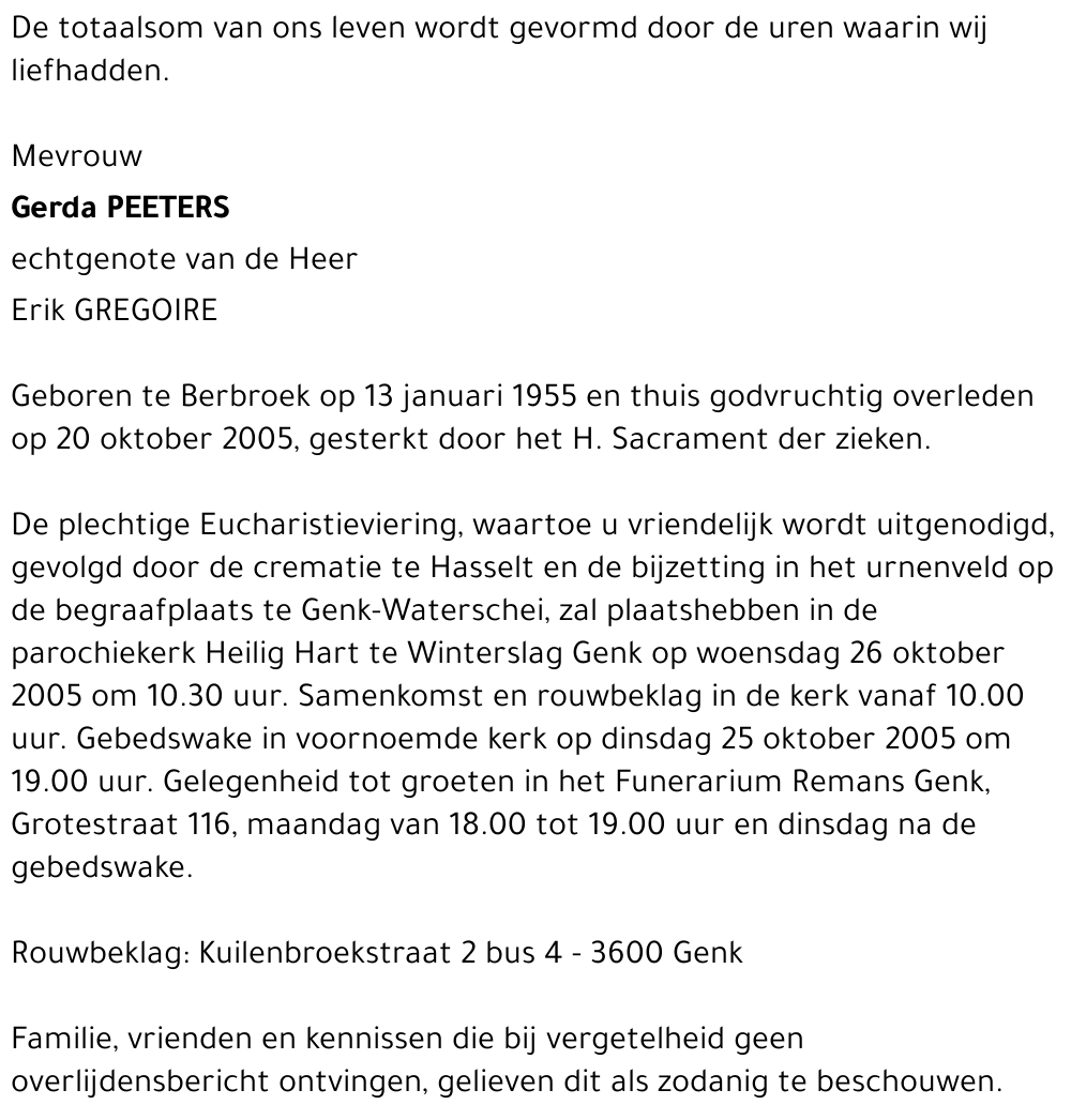 Gerda PEETERS