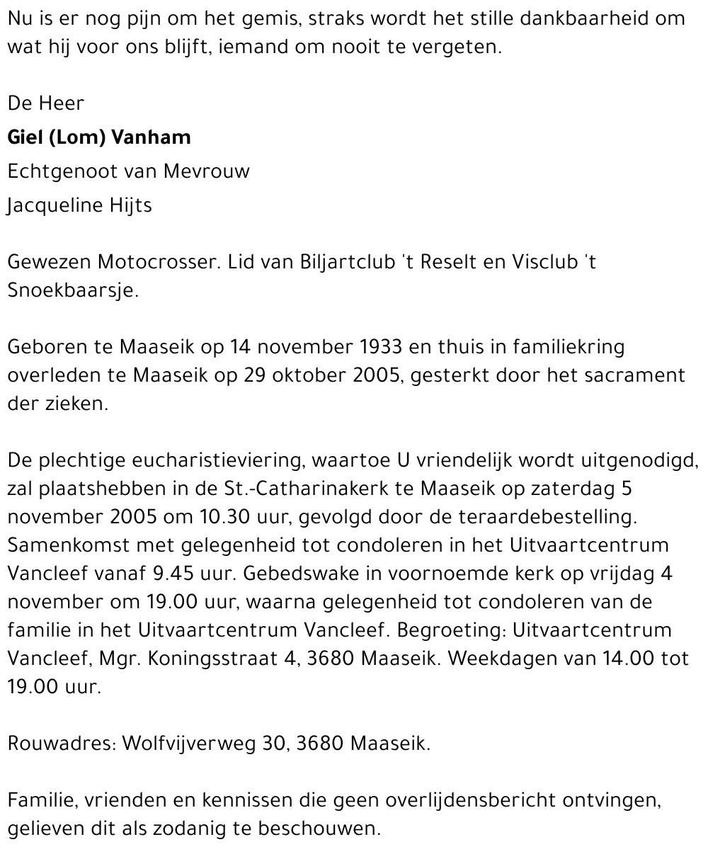 Giel (Lom) Vanham