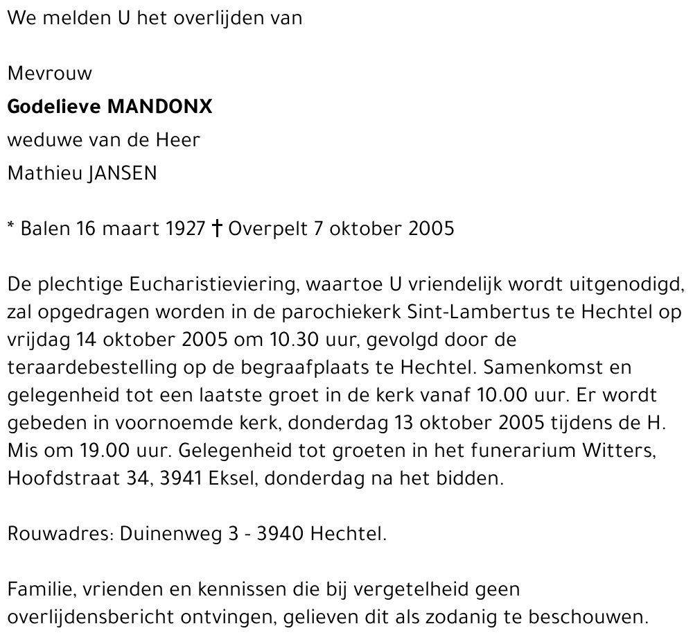 Godelieve MANDONX