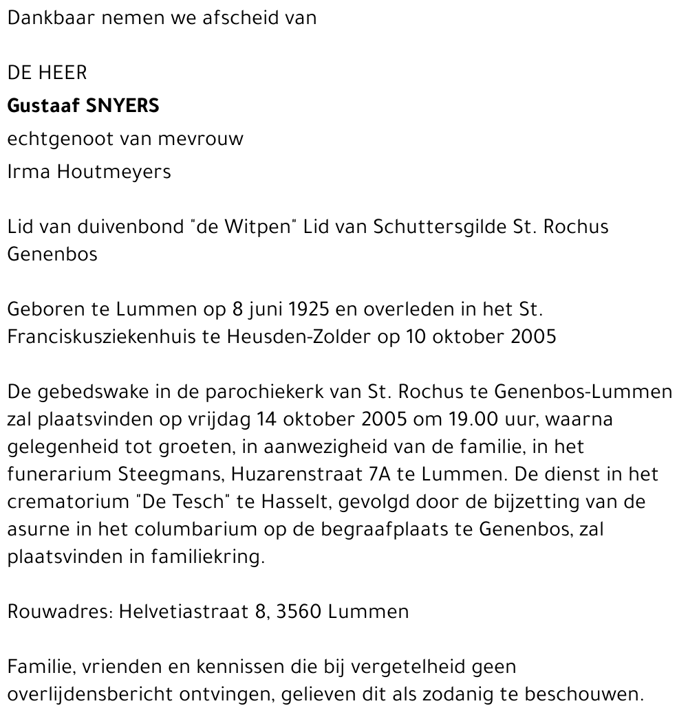 Gustaaf Snyers