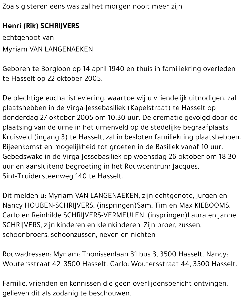 Henri Schrijvers