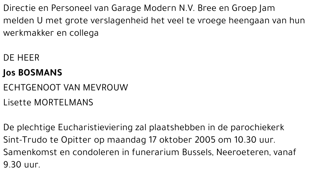 Jos Bosmans (bedrijf)