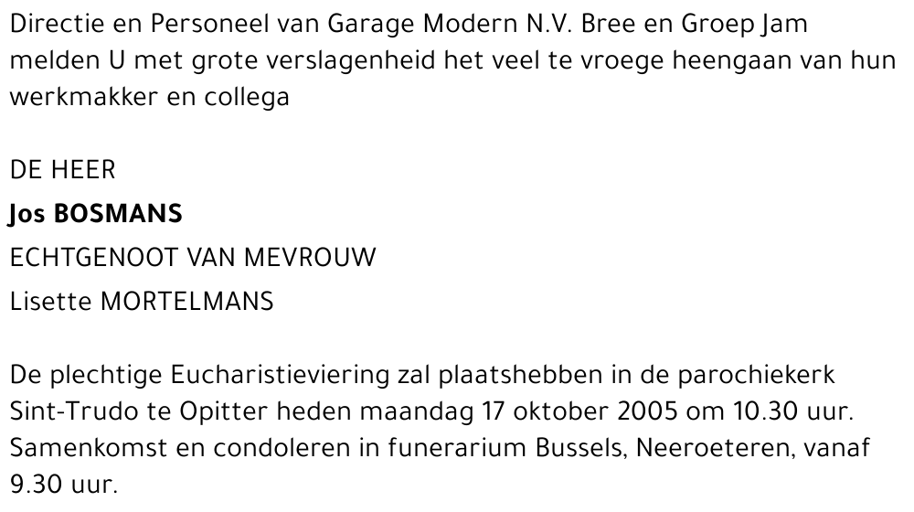 Jos Bosmans (bedrijf)