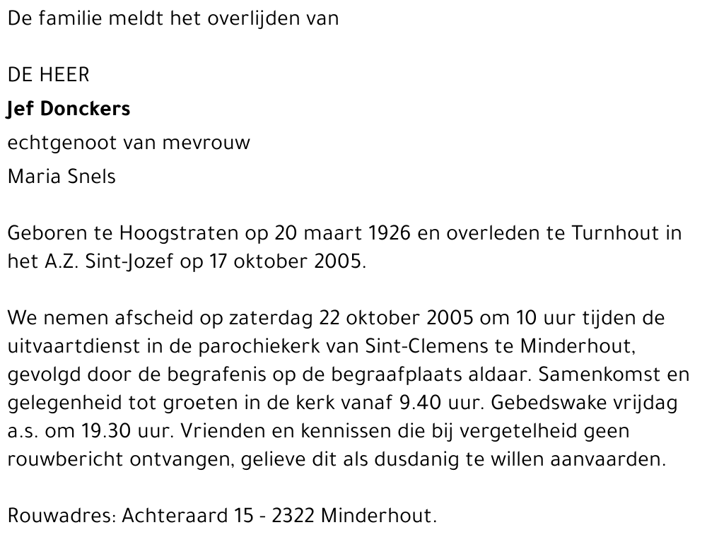 Jos Donckers