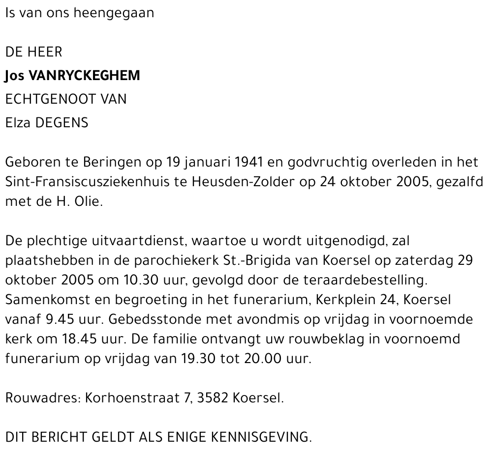 Jos Vanryckeghem