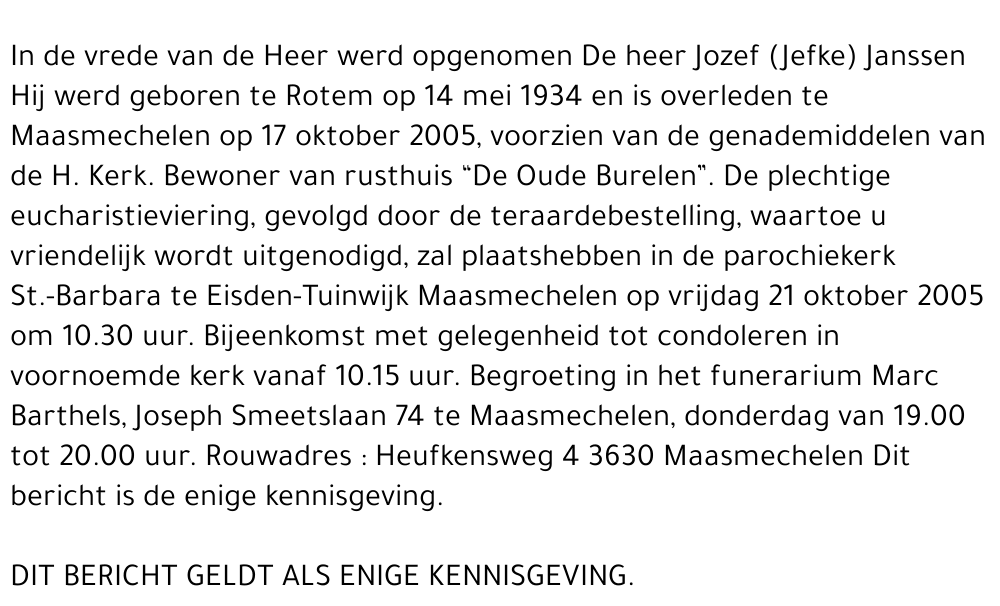 Jozef (Jefke) Janssen