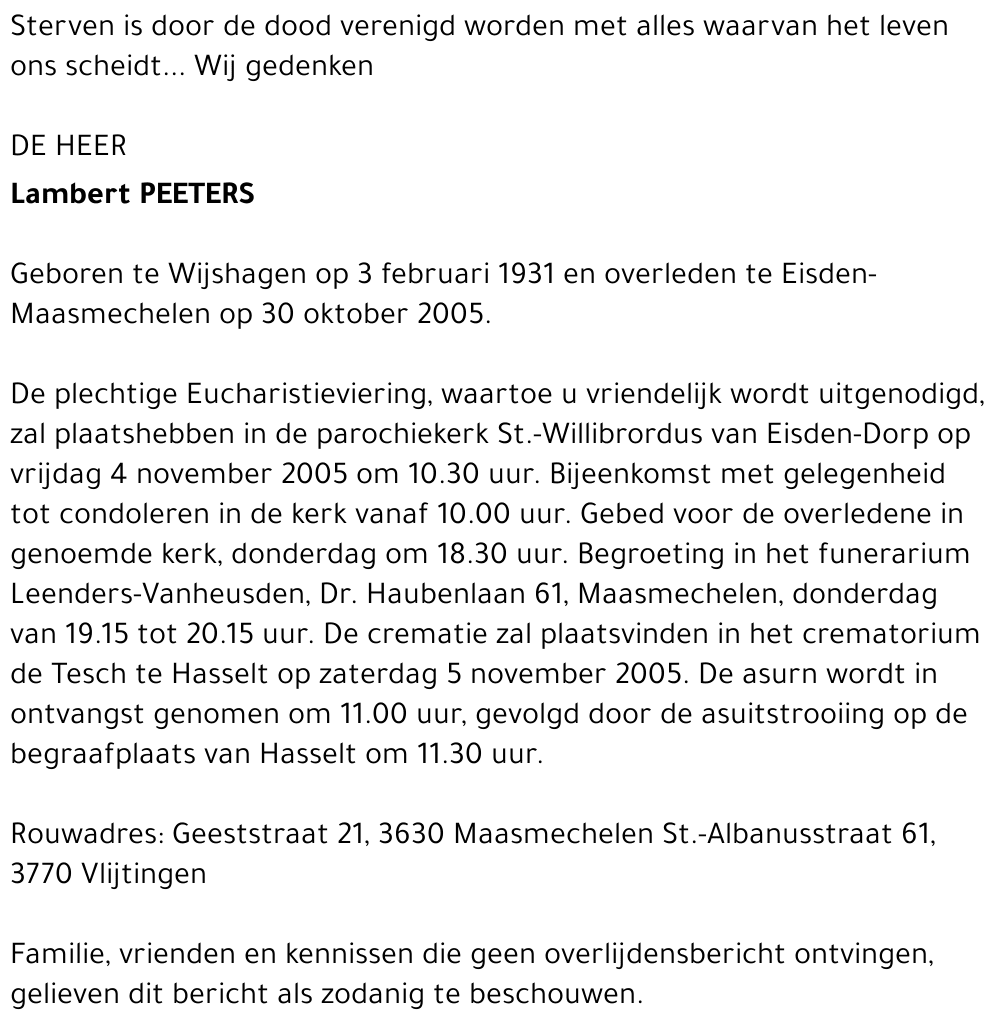 Lambert Peeters