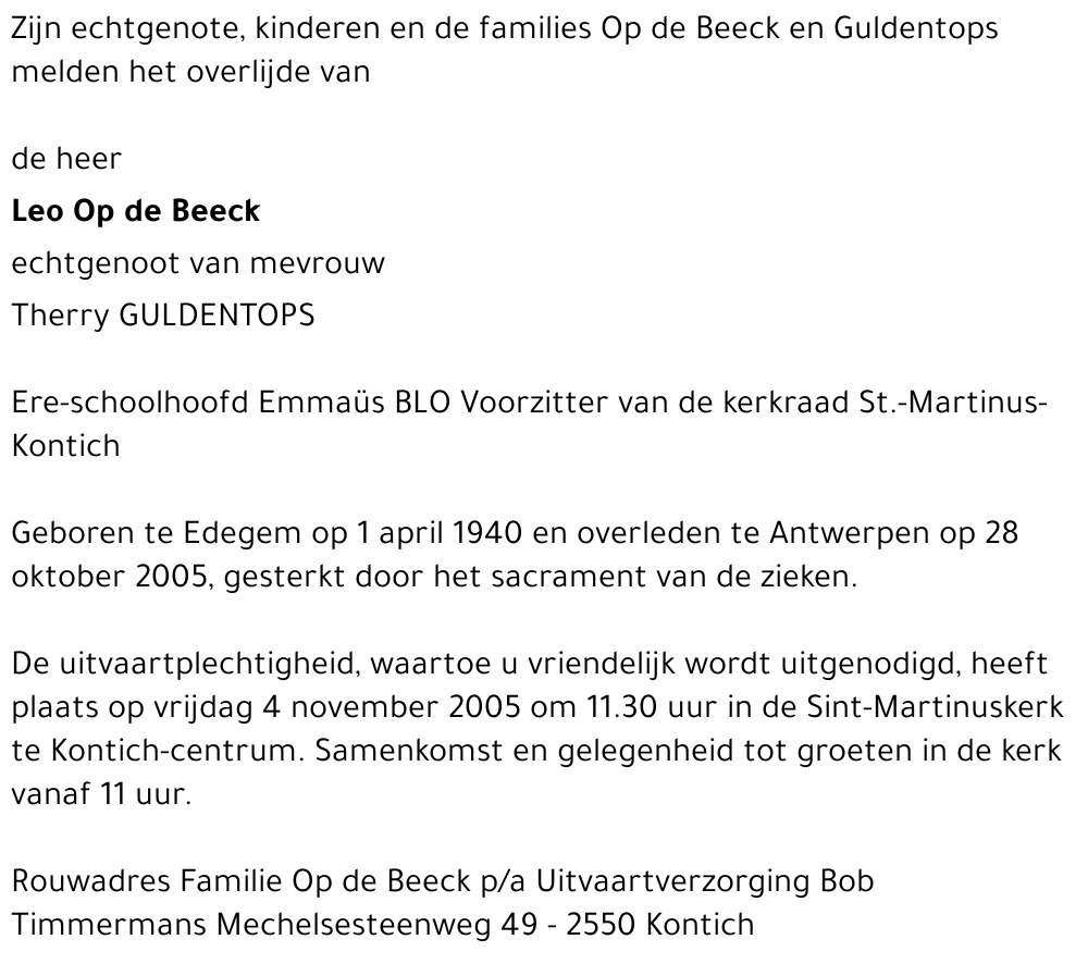 Leo Op de Beeck