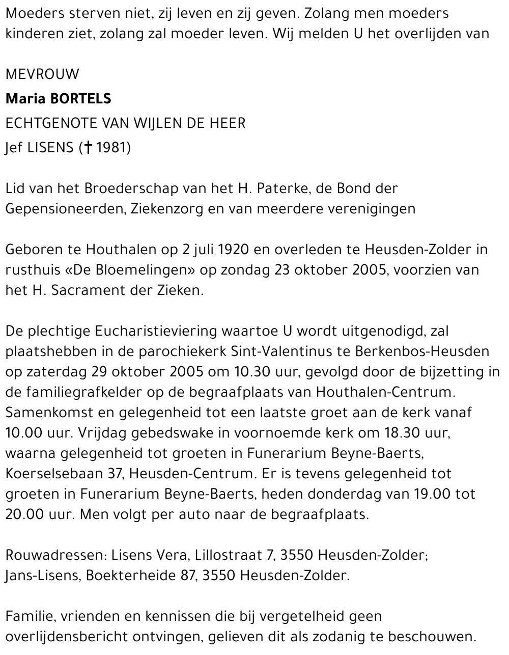 Maria Bortels