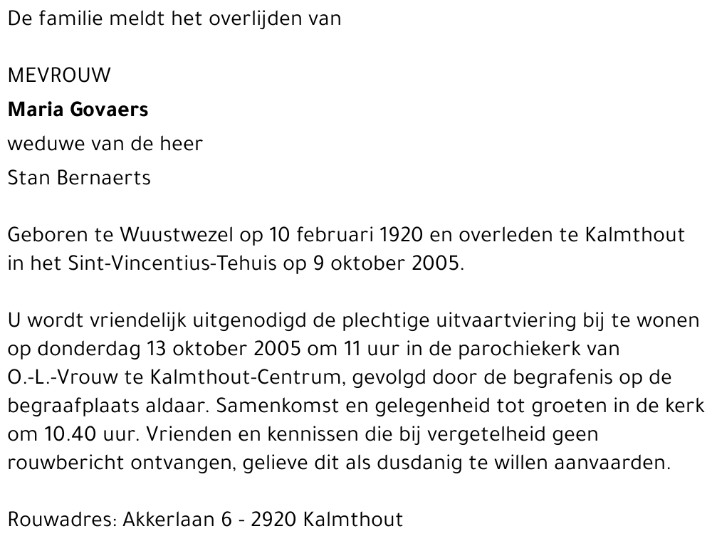 Maria Govaers