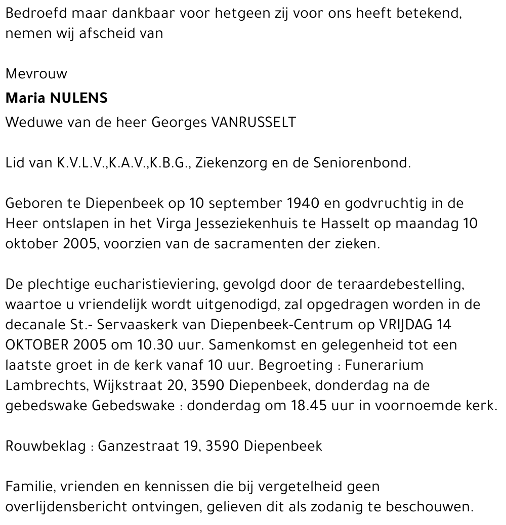 Maria NULENS