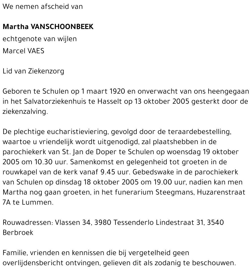Martha Vanschoonbeek