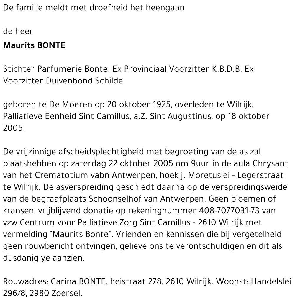 MAURITS BONTE