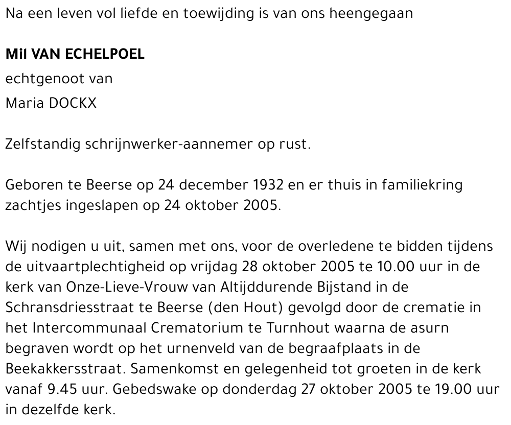 Mil Van Echelpoel
