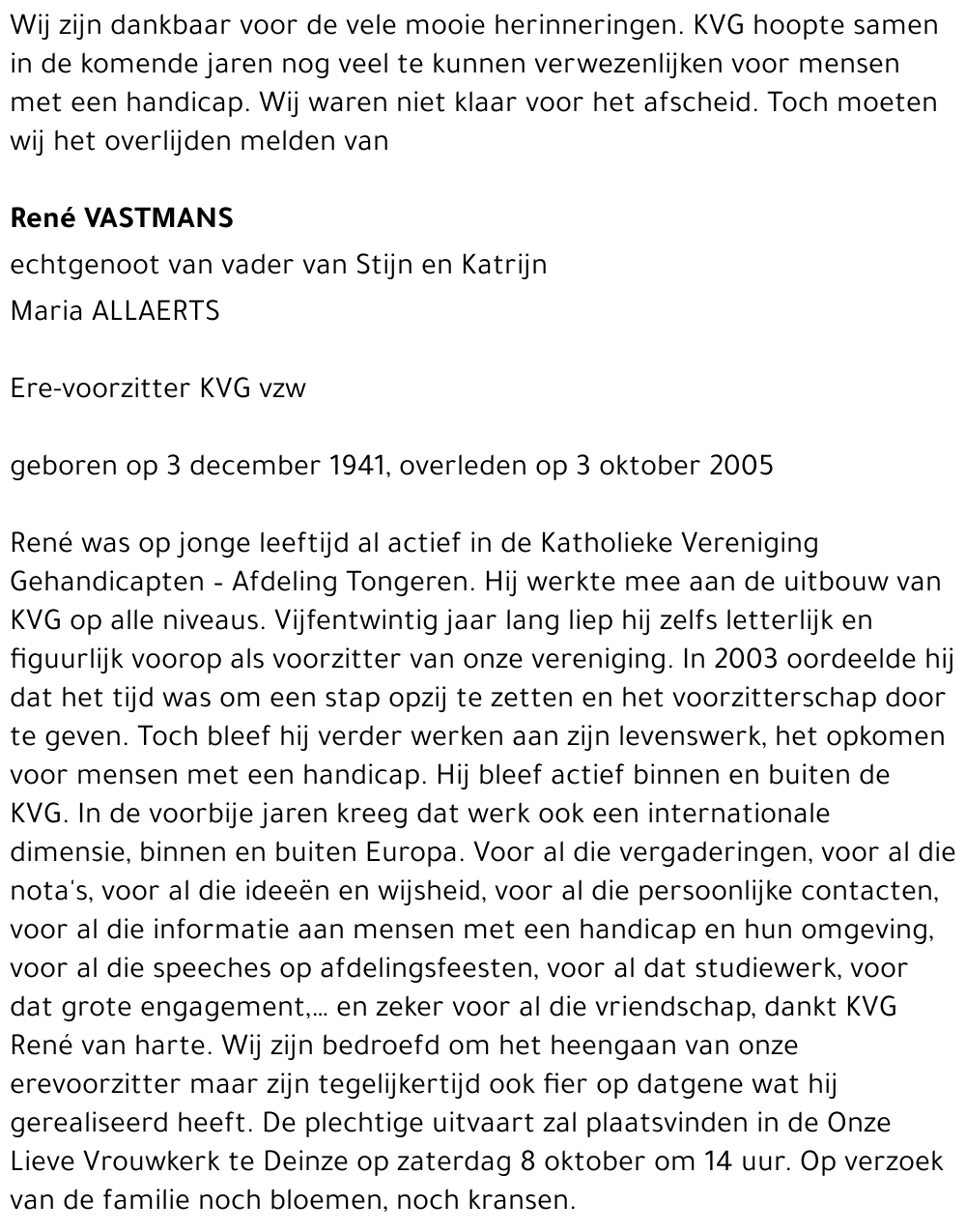 RENE VASTMANS
