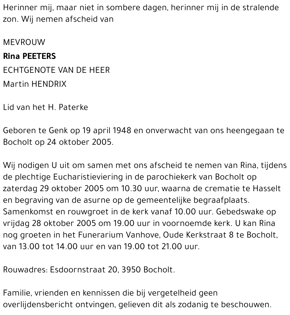 Rina Peeters