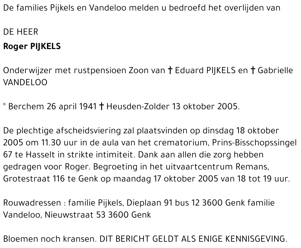 Roger PIJKELS