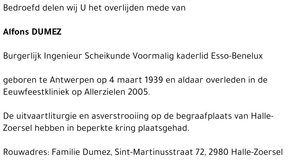 Alfons DUMEZ