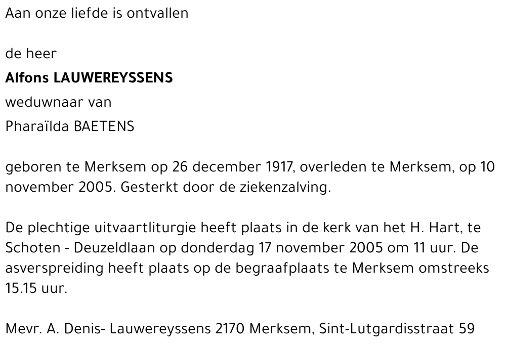 Alfons Lauwereyssens