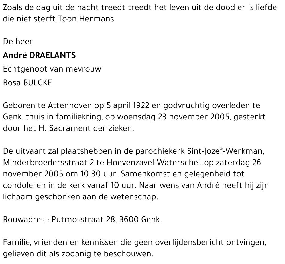 André DRAELANTS