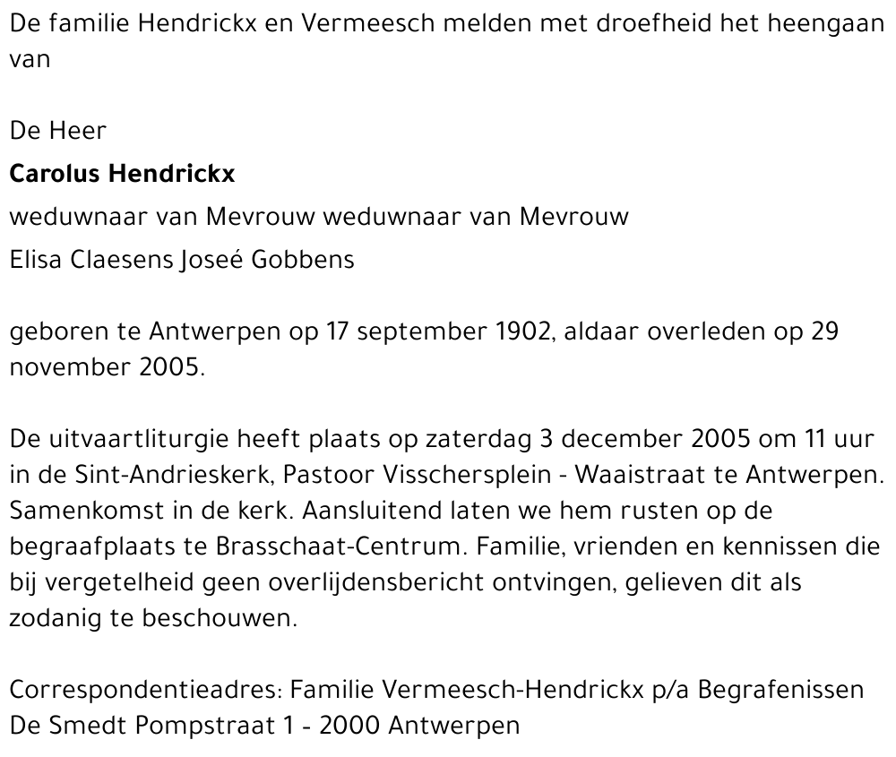 Carolus Hendrickx