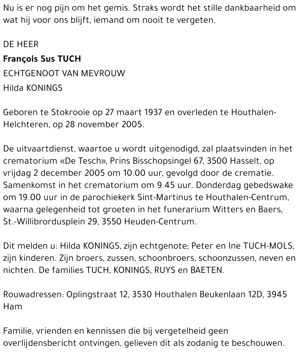 François (Sus) Tuch