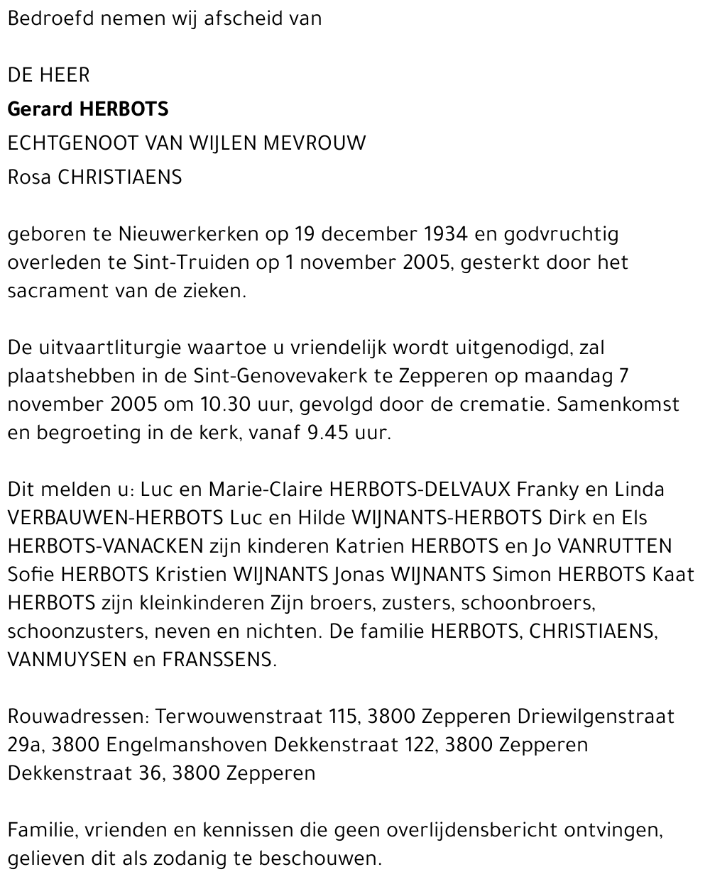 Gerard Herbots